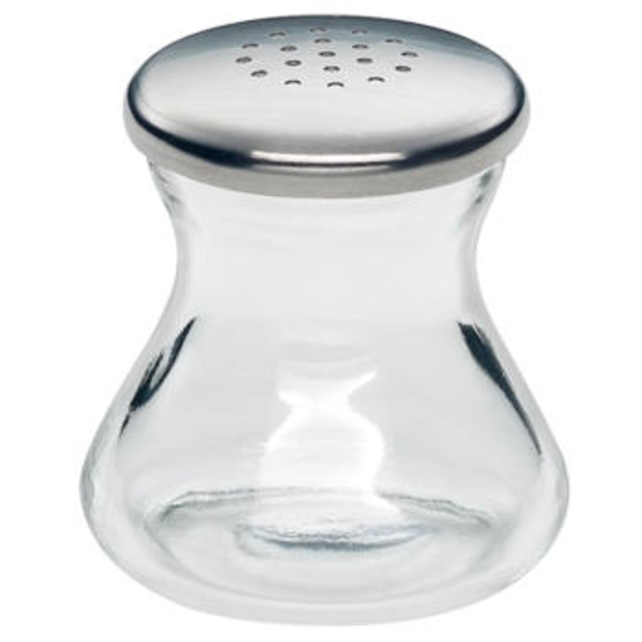 Salzstreuer WAGENFELD aus Glas mit Edelstahl-Deckel, Ansicht von vorne