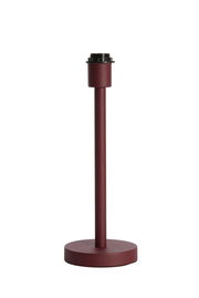 Roter Lampenfuß aus Metall, zylindrische Form, seitliche Perspektive