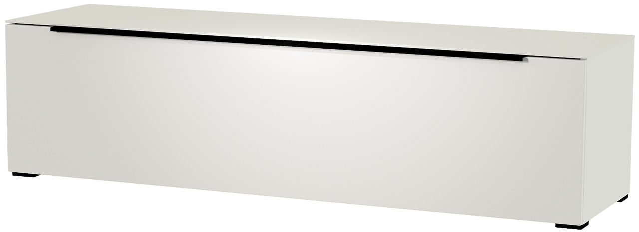 Weißes TV-Lowboard aus der Frontperspektive