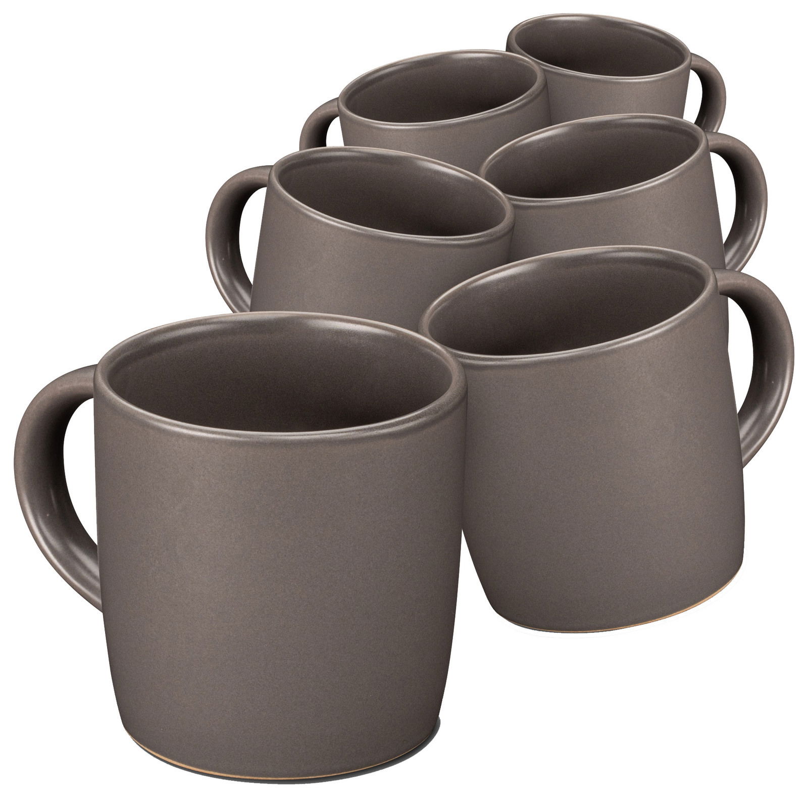 Moritz & Moritz Tassenset 6-tlg. NORDIC Sechsteiliges Tassenset Nordic in Grau, seitliche Perspektive