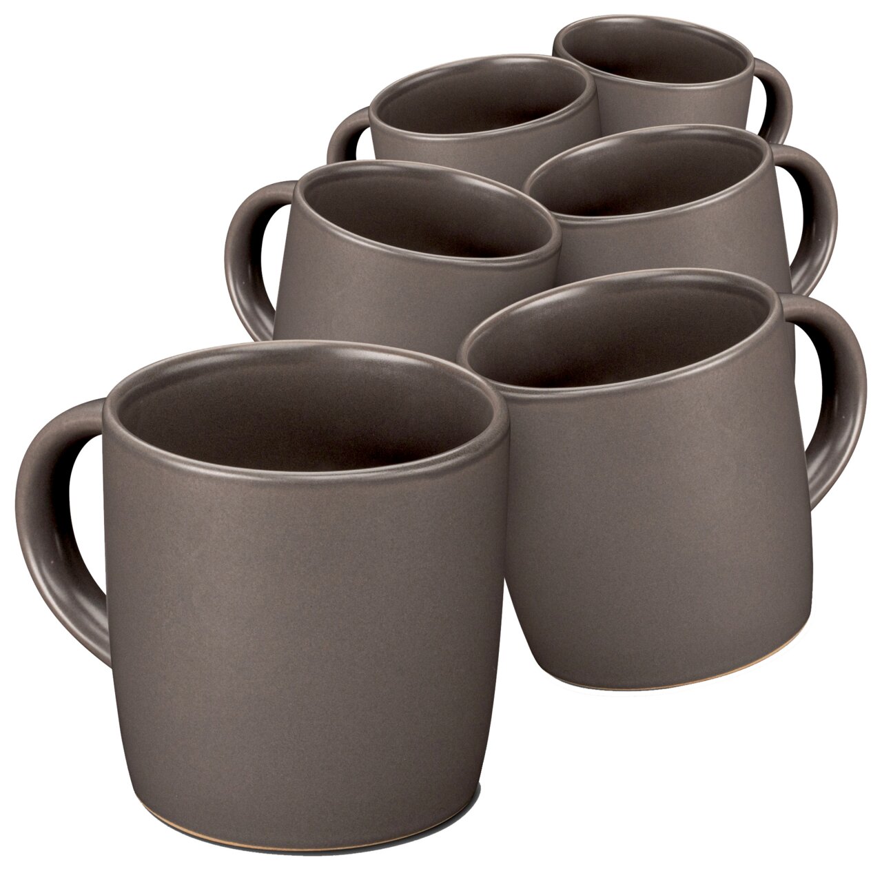 Moritz & Moritz Tassenset 6-tlg. NORDIC Sechsteiliges Tassenset Nordic in Grau, seitliche Perspektive