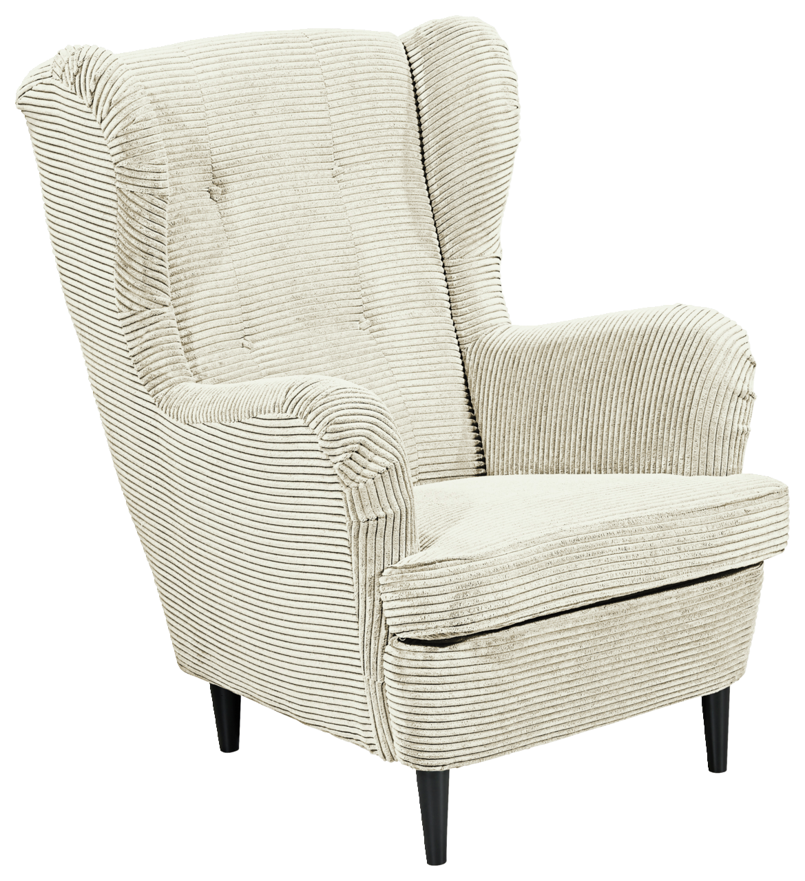 Z2 Sessel OSKAR Gemütlicher Sessel OSKAR mit gestreiftem Stoffbezug, Vorderansicht