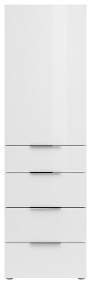 Weißer Stauraumschrank mit Schubladen, Frontalansicht