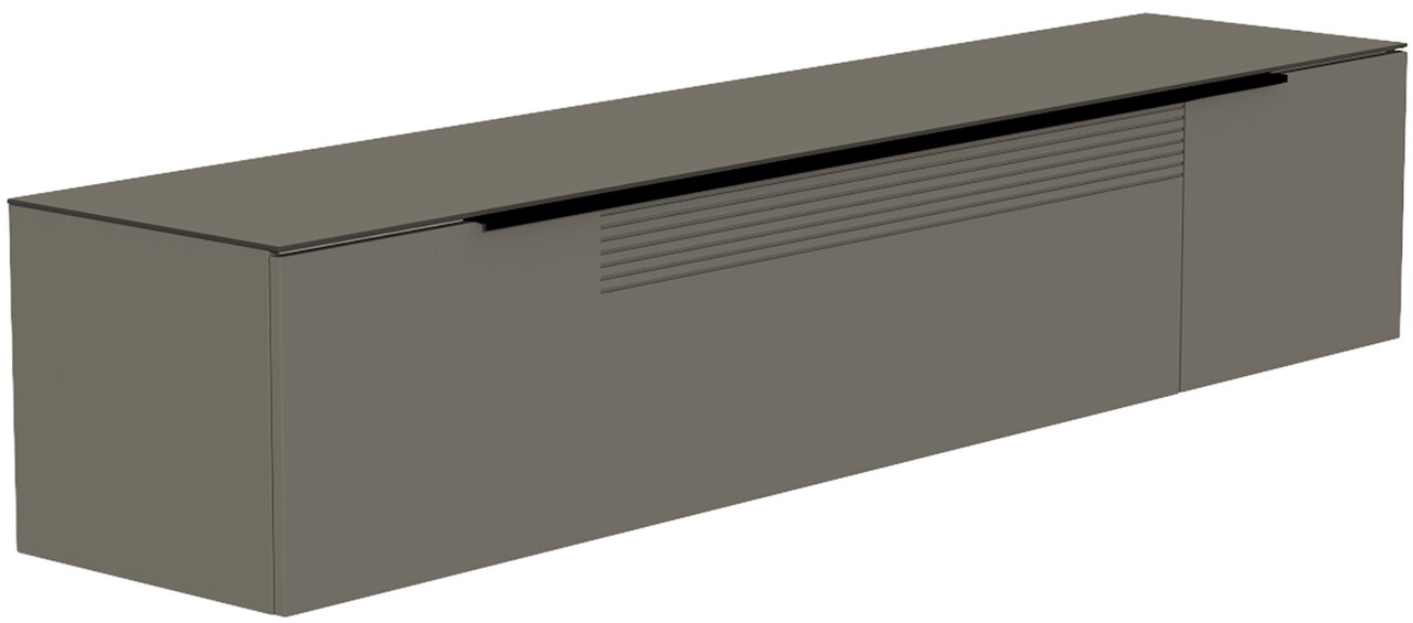 XL hangend lowboard uit de Moderano-serie BORMIO in grijs, zijaanzicht