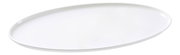 Weiße ovale Platte Skagen 35,5x20cm, seitliche Perspektive