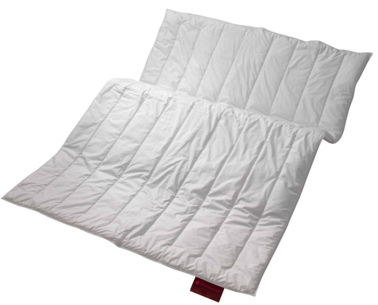 Weiße Bettdecke Vital Plus Leicht-Bett 200x200 aus der Vogelperspektive