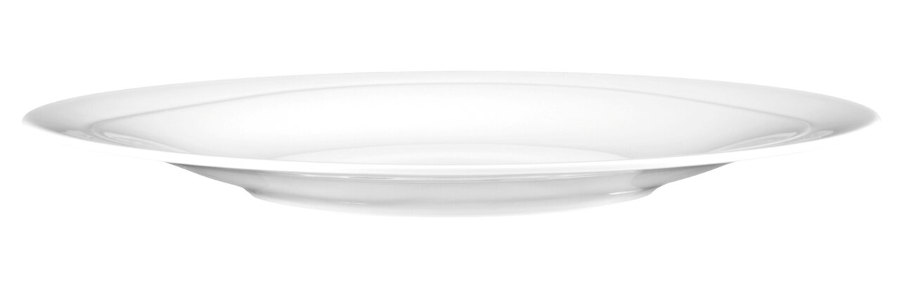 Seltmann Weiden Speiseteller TRIO Weißer Speiseteller aus Porzellan, seitliche Perspektive