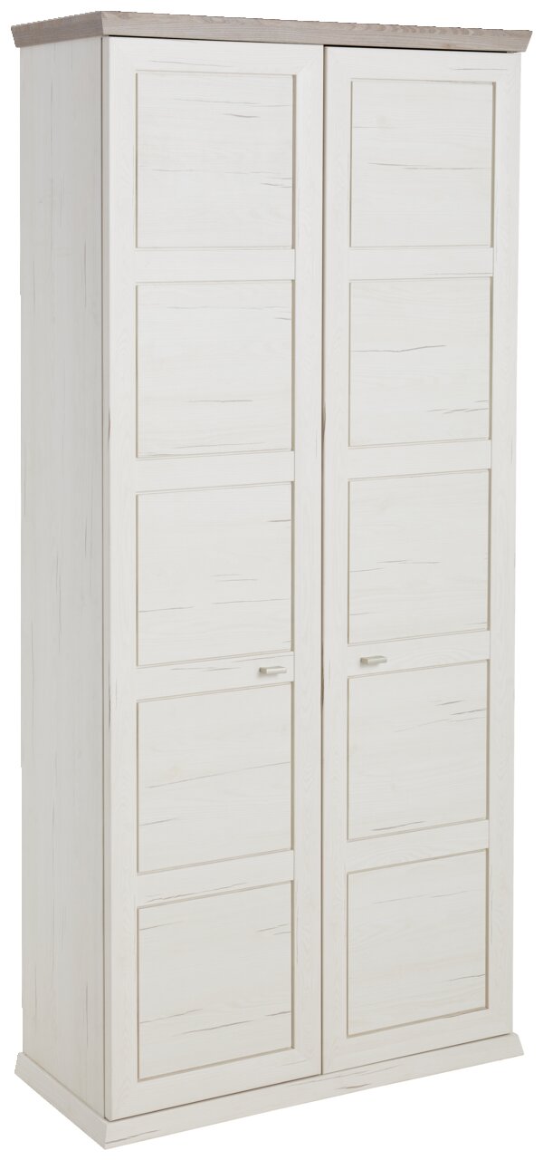 Hom´in XL-Schuhschrank CAMRON XL-Schuhschrank in heller Holzoptik mit zwei Türen, seitliche Perspektive