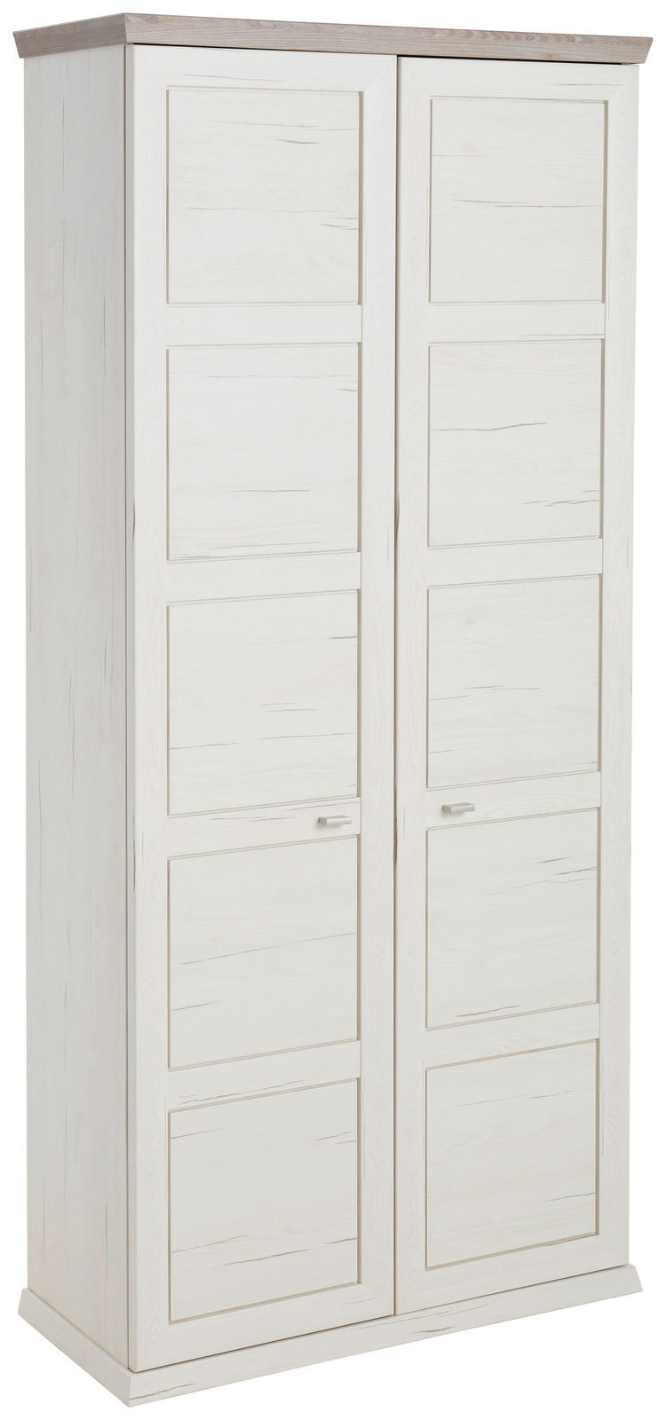 Hom´in XL-Schuhschrank CAMRON XL-Schuhschrank in heller Holzoptik mit zwei Türen, seitliche Perspektive