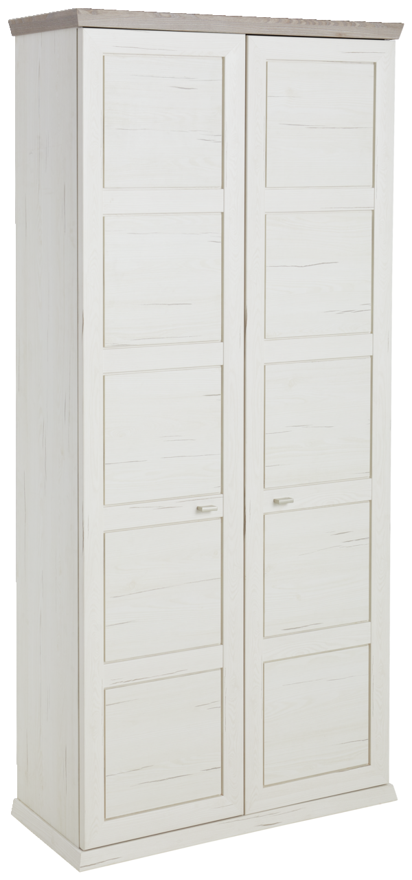 Hom´in XL-Schuhschrank CAMRON XL-Schuhschrank in heller Holzoptik mit zwei Türen, seitliche Perspektive