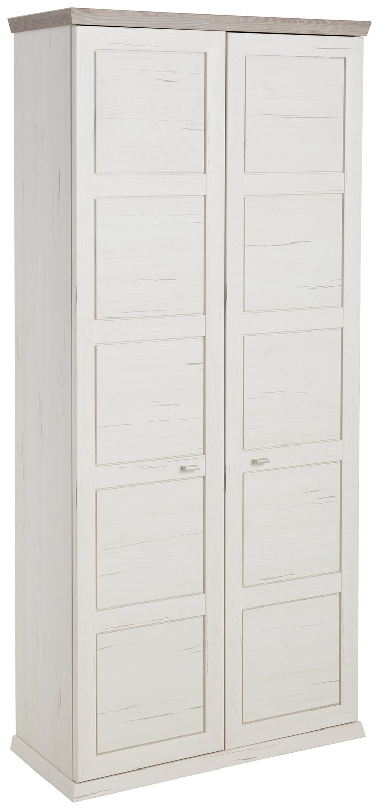 Hom´in XL-Schuhschrank CAMRON XL-Schuhschrank in heller Holzoptik mit zwei Türen, seitliche Perspektive