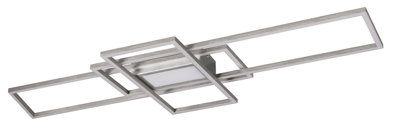Moderne LED-Deckenleuchte mit rechteckigem Design, seitliche Perspektive