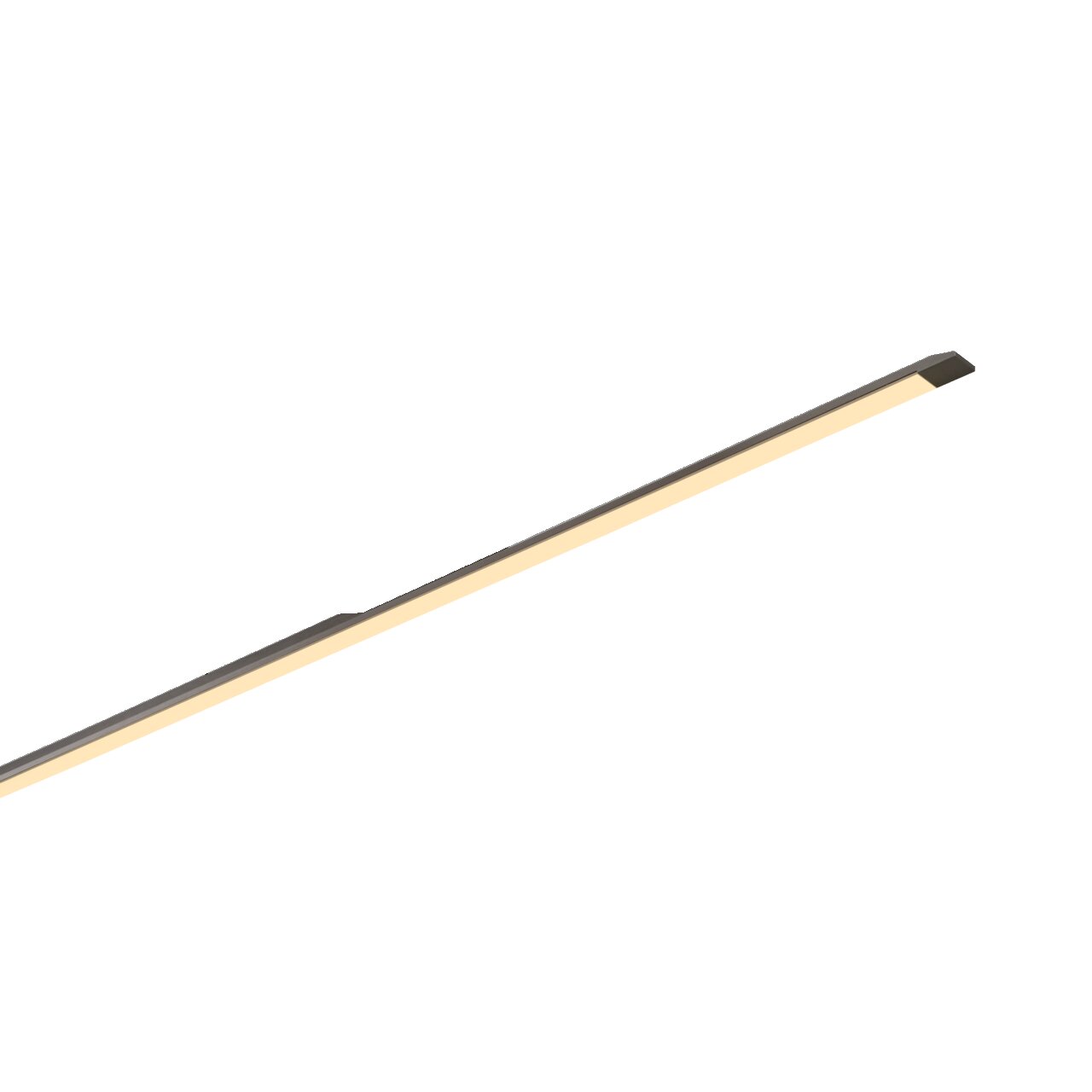 Moderne Pendelleuchte PURE Surface in seitlicher Perspektive, schlankes Design mit warmem Licht.