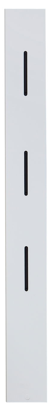 Weiße Paneelleiste mit drei schwarzen Schlitzen, frontal abgebildet