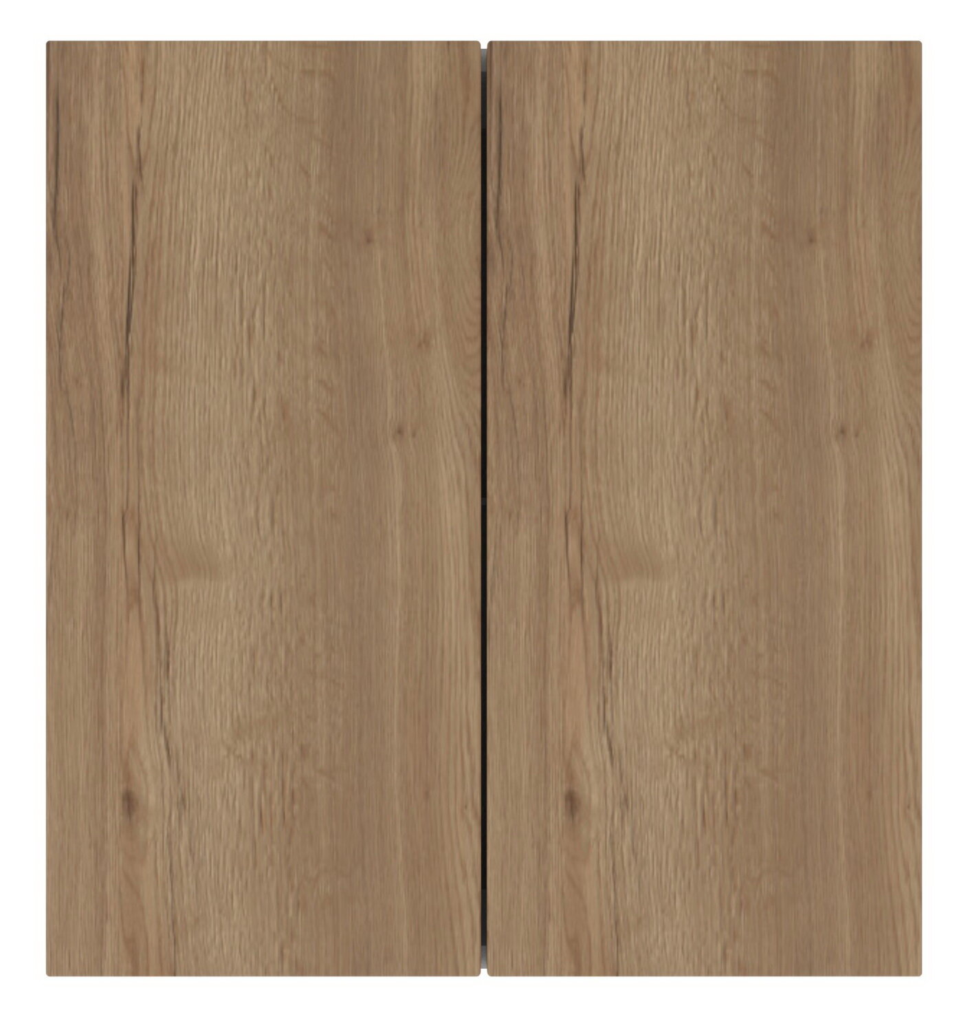 Novel Oberschrank NV.210 Vorderansicht eines Oberschranks mit Holzoptik und zwei Türen.