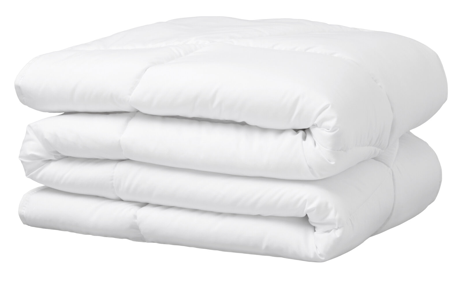 Tempur Luxe Duo-Decke HOME Weiße, luxuriöse Duo-Decke, gefaltet und von der Seite betrachtet.