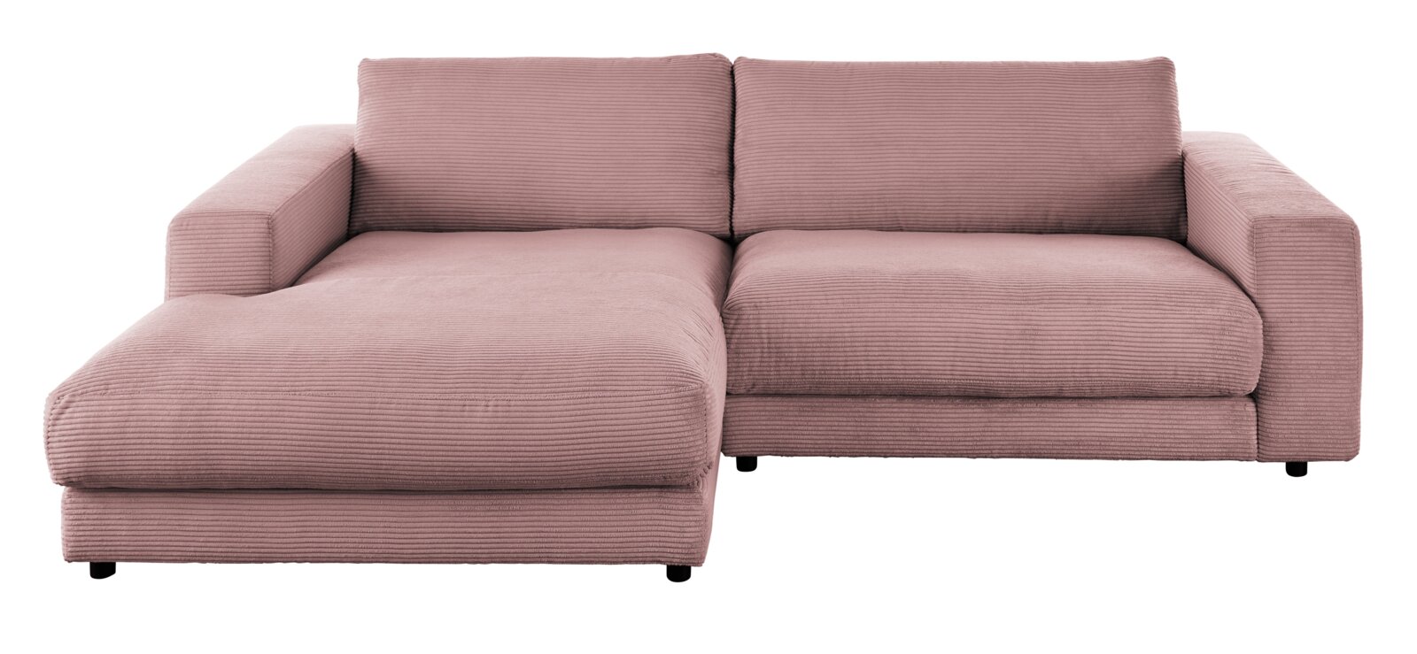 Rosa Longchairkombination aus Cordstoff, Vorderansicht
