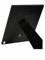 Rückansicht eines schwarzen Bilderrahmens 13x18 cm mit Aufsteller