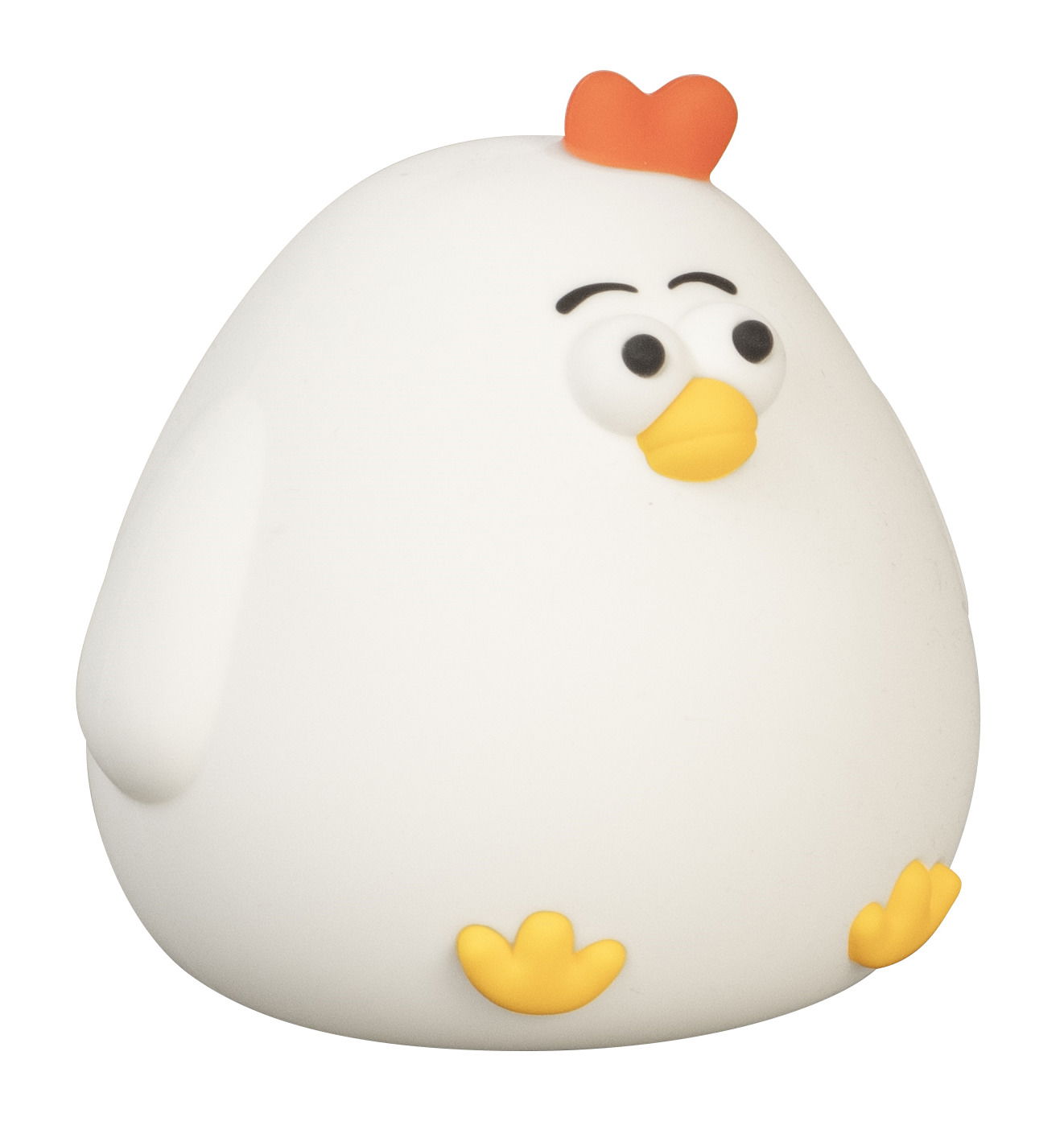 Niedliches Akku-Nachtlicht in Form eines Huhns, seitliche Perspektive