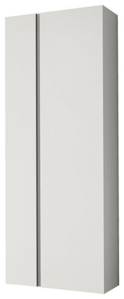 Moderner Hänge-Garderobenschrank mit zwei Türen in seitlicher Perspektive