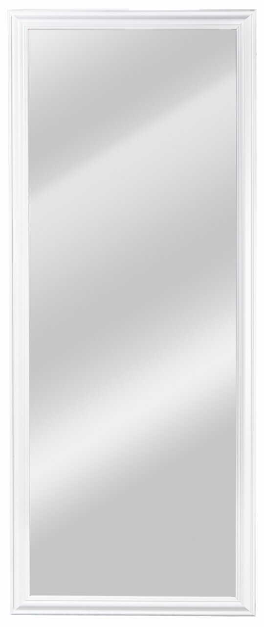 Novel Spiegel TURIN Großer rechteckiger Spiegel mit weißem Rahmen, frontal fotografiert.