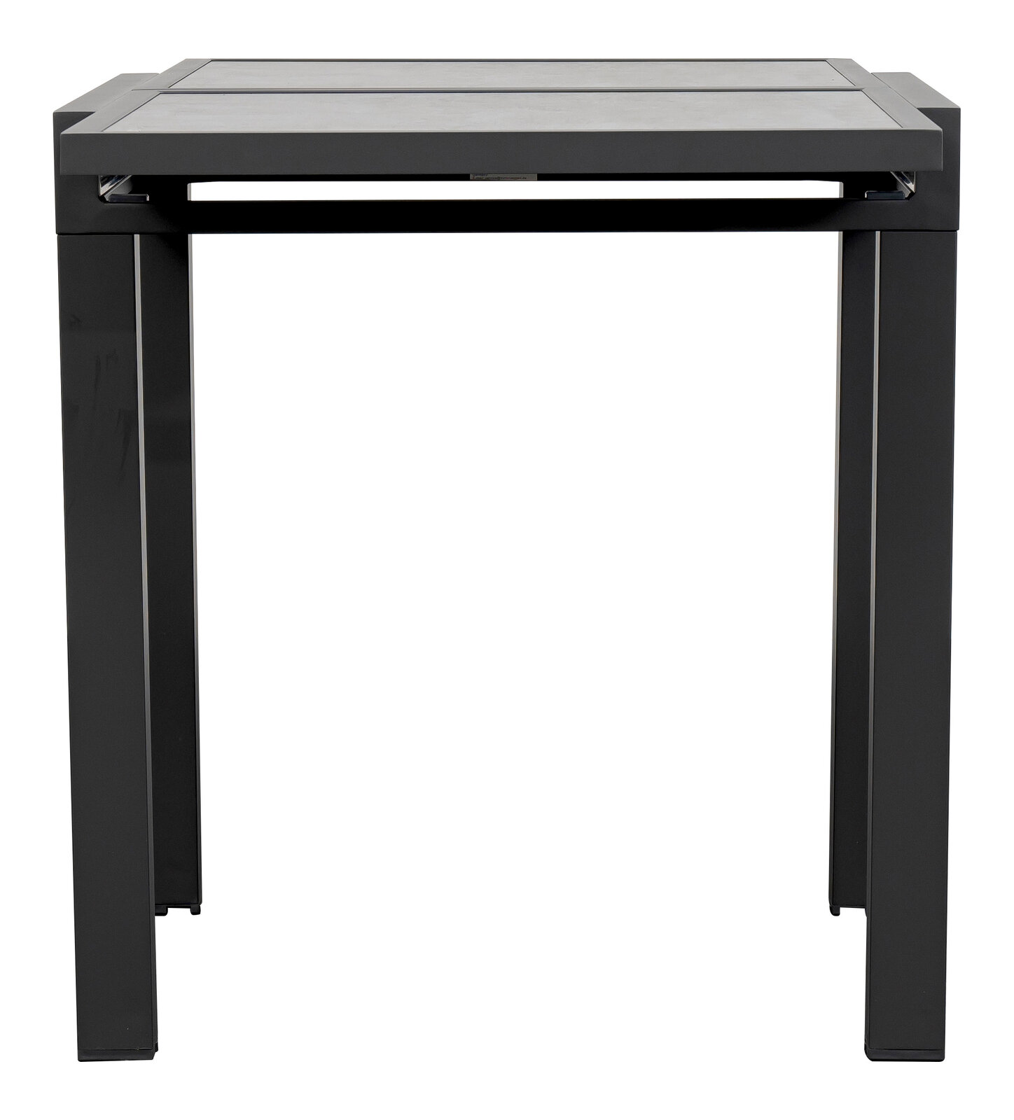 Moderner Gartentisch Ambia Garden HOUSTON DELUXE in schwarzem Metall, Frontalansicht