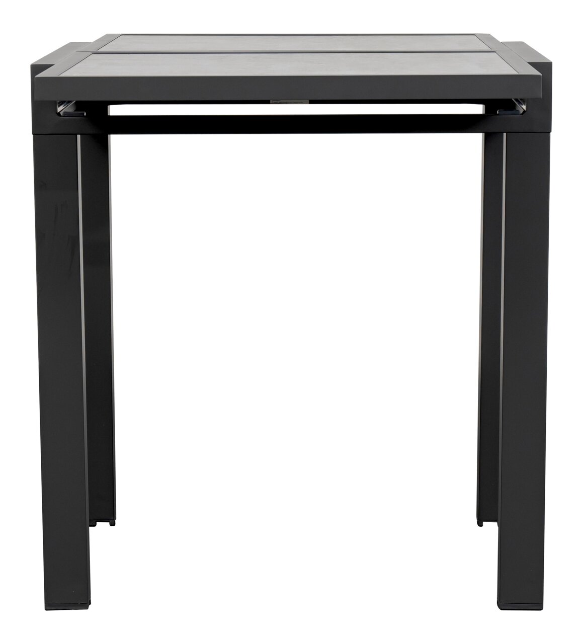 Moderner Gartentisch Ambia Garden HOUSTON DELUXE in schwarzem Metall, Frontalansicht