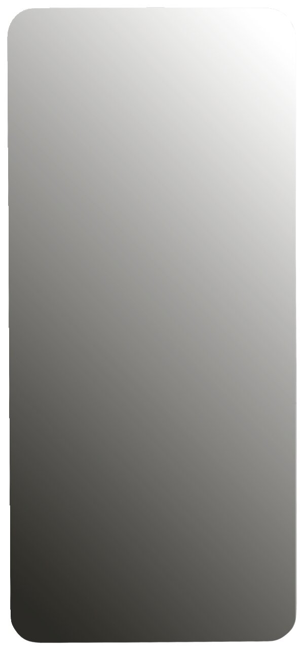 Rechteckiger Spiegel mit abgerundeten Ecken, ca. 50x110 cm, frontal betrachtet