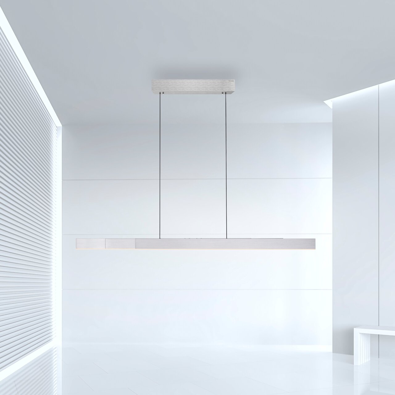 Moderne hanglamp PURE-MOTO-RISE in minimalistisch design, zijaanzicht