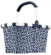 Draagtas met blauw-wit patroon, zijaanzicht