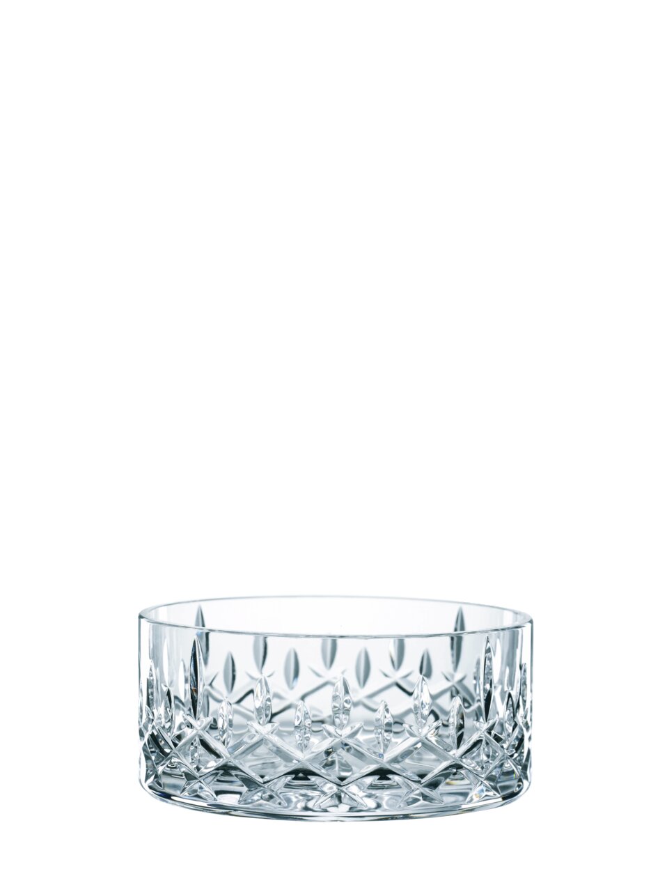 Nachtmann Schale 5cm 2-tlg NOBLESSE Kristallschale mit elegantem Schliffmuster, seitliche Perspektive