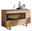 Wöstmann Markenmöbel Sideboard WM 1910 Modernes Sideboard aus Holz mit Glasvitrine, dekoriert mit Vasen und Kerzenhaltern, seitliche Perspektive