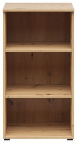 Holzregal mit drei offenen Fächern, frontale Ansicht