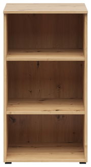Holzregal mit drei offenen Fächern, frontale Ansicht