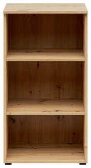 Holzregal mit drei offenen Fächern, frontale Ansicht