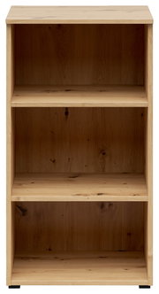 Holzregal mit drei offenen Fächern, frontale Ansicht