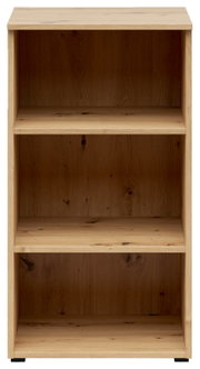 Holzregal mit drei offenen Fächern, frontale Ansicht