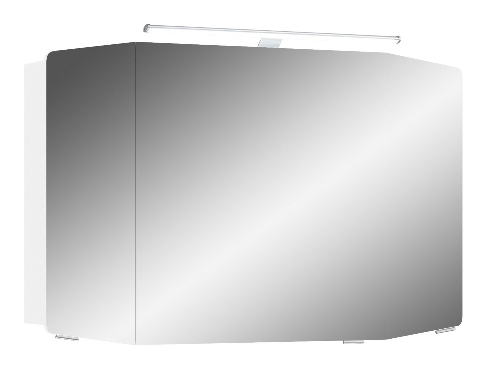 Spiegelschrank mit LED-Beleuchtung, frontale Perspektive