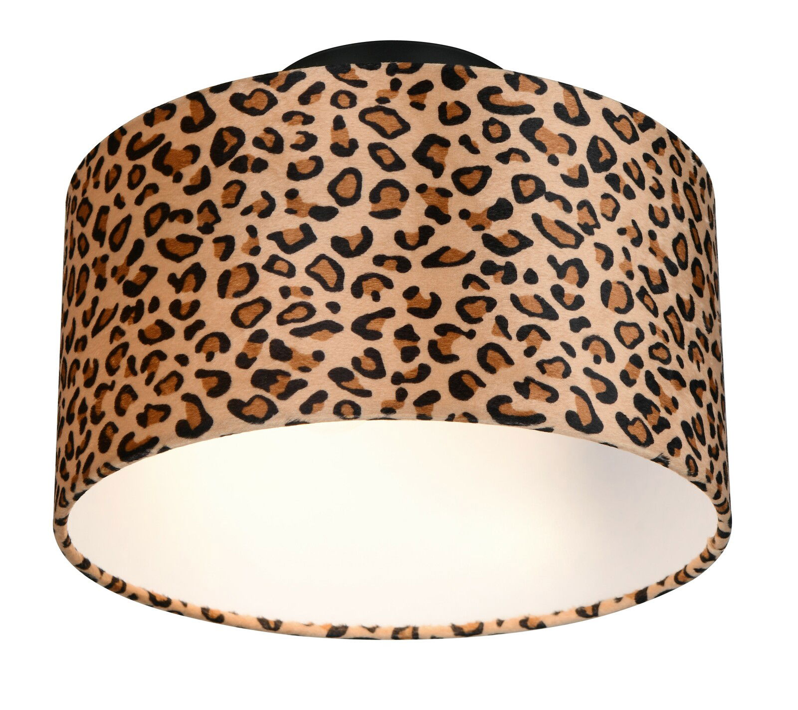 Reality Leuchten Deckenleuchte Deckenleuchte mit Leopardenmuster aus der Seitenperspektive