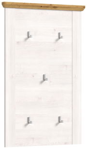 Garderobenpaneel mit sechs Haken, Holzoptik, Frontalansicht