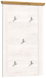 Garderobenpaneel mit sechs Haken, Holzoptik, Frontalansicht