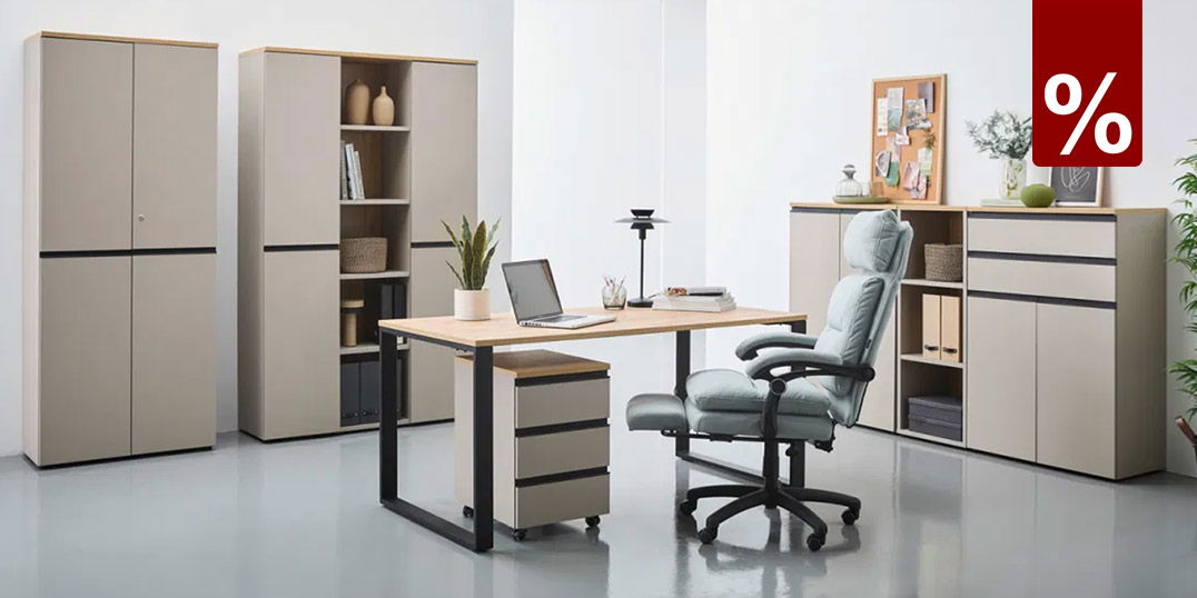 50 % auf fast alle Büromöbel