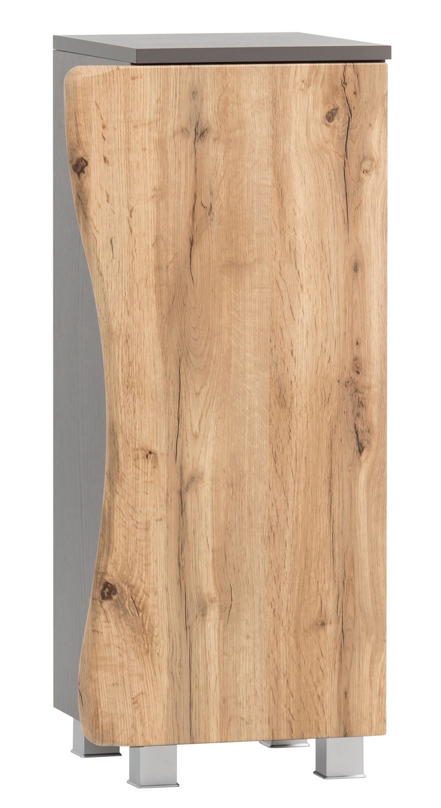 Moderner Unterschrank mit Holzoptik, frontal abgebildet