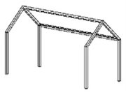 Hausaufsatz für Bodenbett in schräger Perspektive