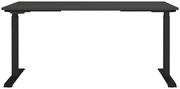 Elektrisch höhenverstellbarer Schreibtisch in Schwarz, frontal betrachtet