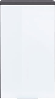 Moderner Hängeschrank PESCARA in Weiß mit dunkler Oberseite, Frontalansicht