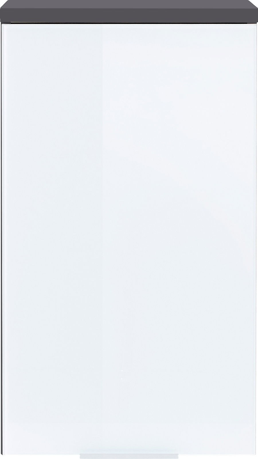 Moderner Hängeschrank PESCARA in Weiß mit dunkler Oberseite, Frontalansicht