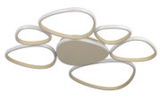 Moderne LED-Deckenleuchte mit organischen Formen, seitliche Perspektive