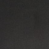 Nahaufnahme eines schwarzen Stoffes mit feiner Webstruktur, von oben betrachtet.