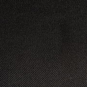 Nahaufnahme eines schwarzen Stoffes mit feiner Webstruktur, von oben betrachtet.